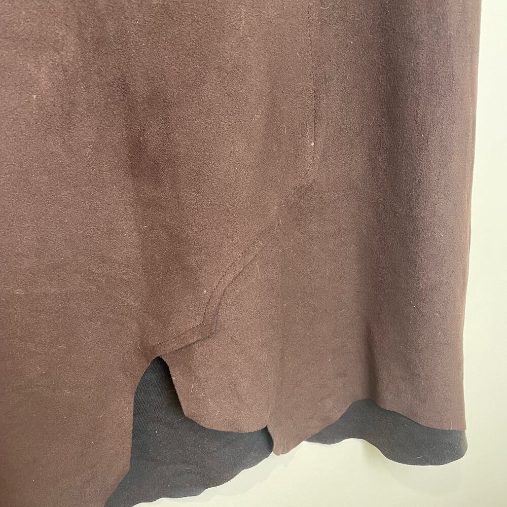 Bebe Y2k faux Suede Chocolate Brown Skirt  ICONIC - Picture 10 of 10